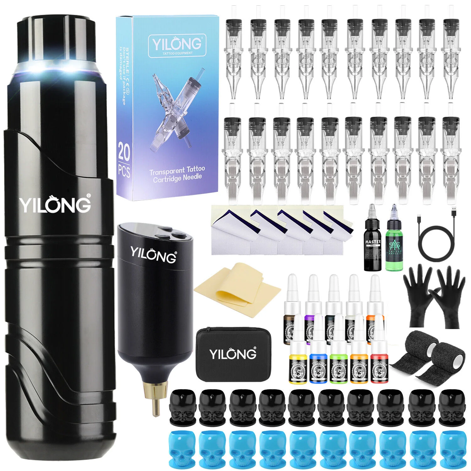YILONG New Professional Tattoo Kit Rotary Tattoo Gun with Mixed cartridges tattoo ink for Body Art Permanent Makeup Tattoo Set
YILONG New Professional Tattoo Kit Rotary Tattoo Gun with Mixed cartridges tattoo ink for Body Art Permanent Makeup Tattoo Set