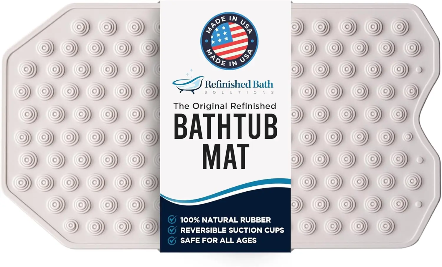 Non-Slip Rubber Bathtub Mat for Textured Tubs, Safe for Kids and Seniors, No Suction Cups, Easy Wash
Non-Slip Rubber Bathtub Mat for Textured Tubs, Safe for Kids and Seniors, No Suction Cups, Easy Wash