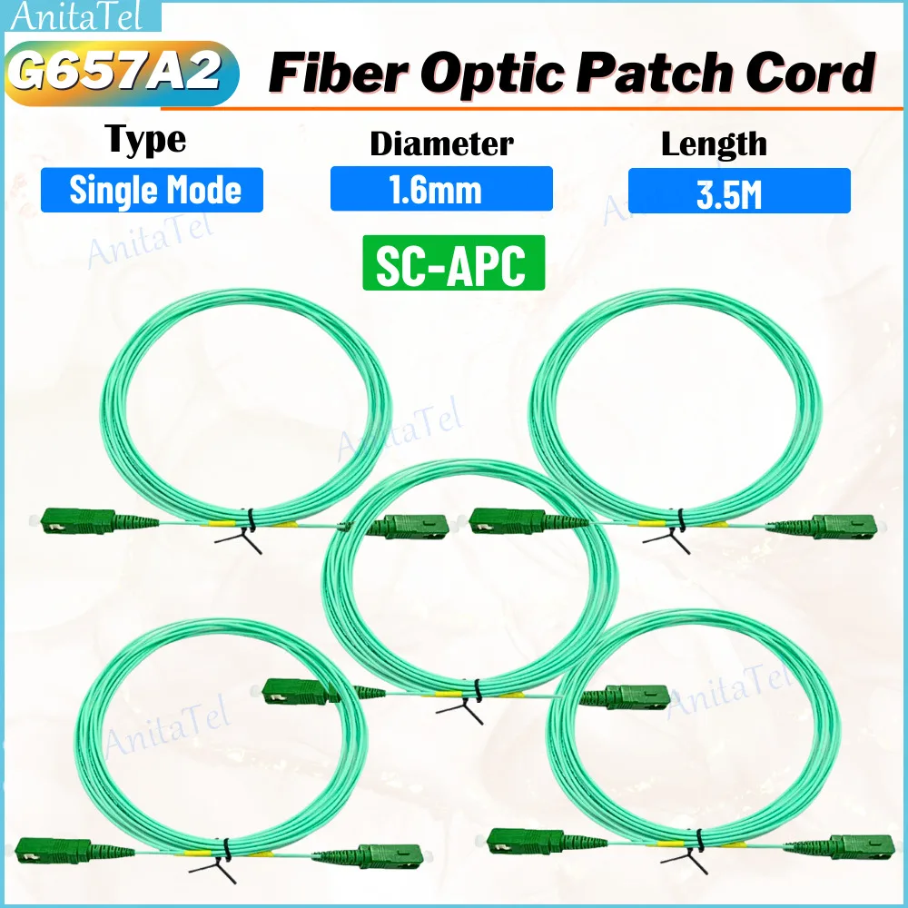 Original SC APC TO SC APC Fiber Patch Cable 3.5m SX 1.6mm SM G657A2 Optical Jumper Fiber Patch Cord
Original SC APC TO SC APC Fiber Patch Cable 3.5m SX 1.6mm SM G657A2 Optical Jumper Fiber Patch Cord