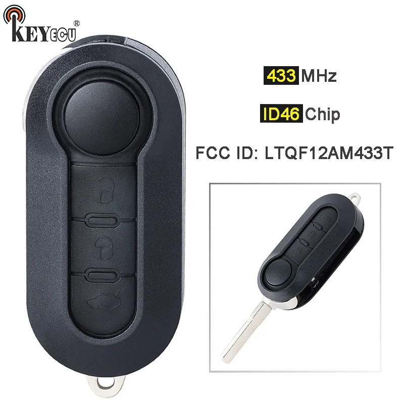 KEYECU 433 МГц PCF7946 чип LTQF12AM433TX замена 3 кнопочного флип-флип фотоэлемента для Fiat 500 500L 2012-2015
KEYECU 433 МГц PCF7946 чип LTQF12AM433TX замена 3 кнопочного флип-флип фотоэлемента для Fiat 500 500L 2012-2015