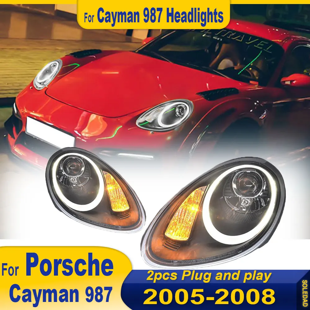 A Pair Car Headlights For Porsche 987 Cayman 987.1 Boxster 2004-2008 full LED Auto Headlamp Assembly Projector Lens Accessories
A Pair Car Headlights For Porsche 987 Cayman 987.1 Boxster 2004-2008 full LED Auto Headlamp Assembly Projector Lens Accessories