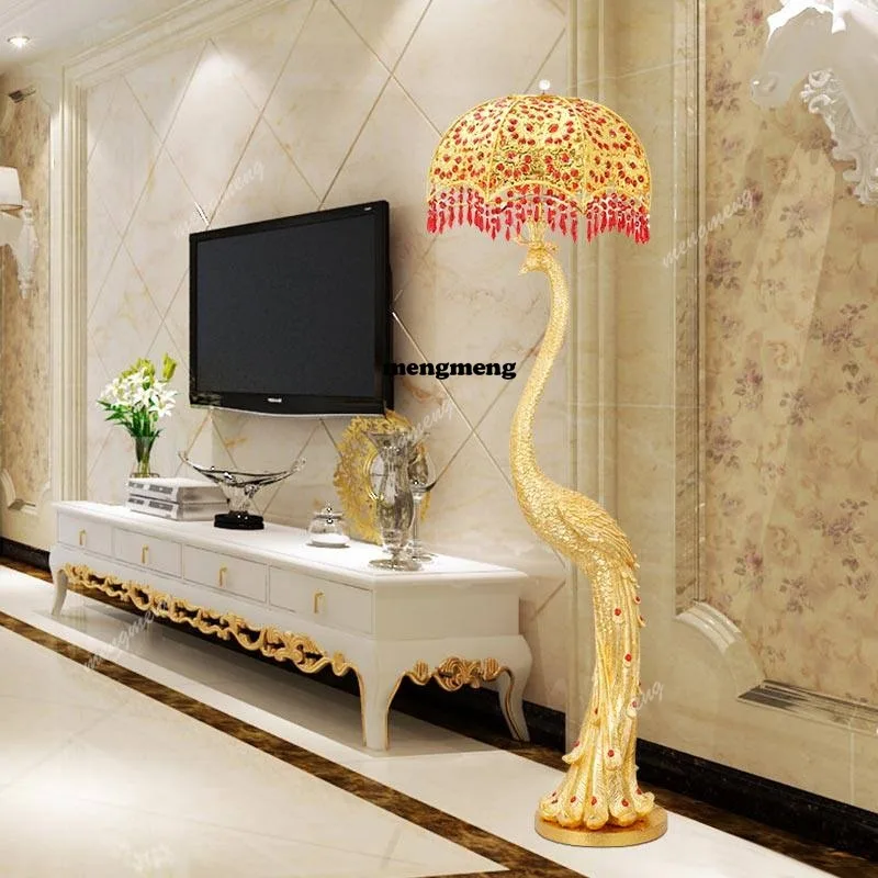 Light luxury European peacock floor lamp living room bedroom sofa edge decorative TV cabinet artistic design ornament
Light luxury European peacock floor lamp living room bedroom sofa edge decorative TV cabinet artistic design ornament