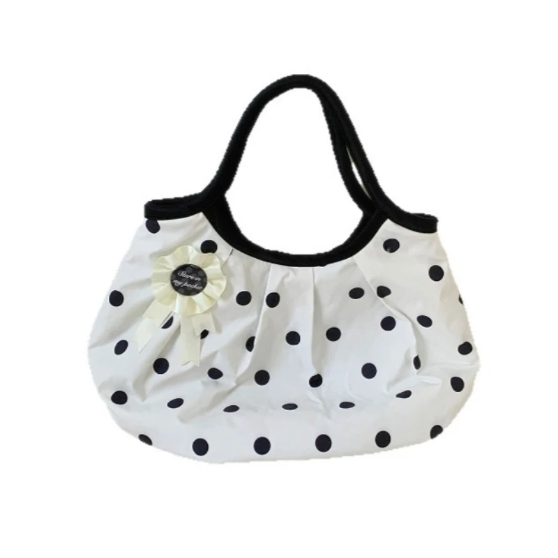 Women's Large Capacity Shoulder Bag Ruched Black White Polka Dot Vintage Versatile Retro Commute Daily Underarm Bag
Women's Large Capacity Shoulder Bag Ruched Black White Polka Dot Vintage Versatile Retro Commute Daily Underarm Bag