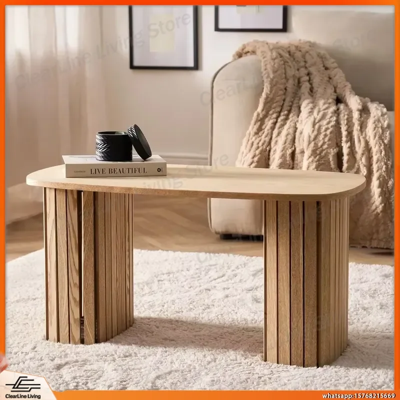 Wooden Coffee Table for Living Room Small Center Table Ribbed Wood Frame Decorative Home Office Sofa Table Minimalist Modern
Wooden Coffee Table for Living Room Small Center Table Ribbed Wood Frame Decorative Home Office Sofa Table Minimalist Modern