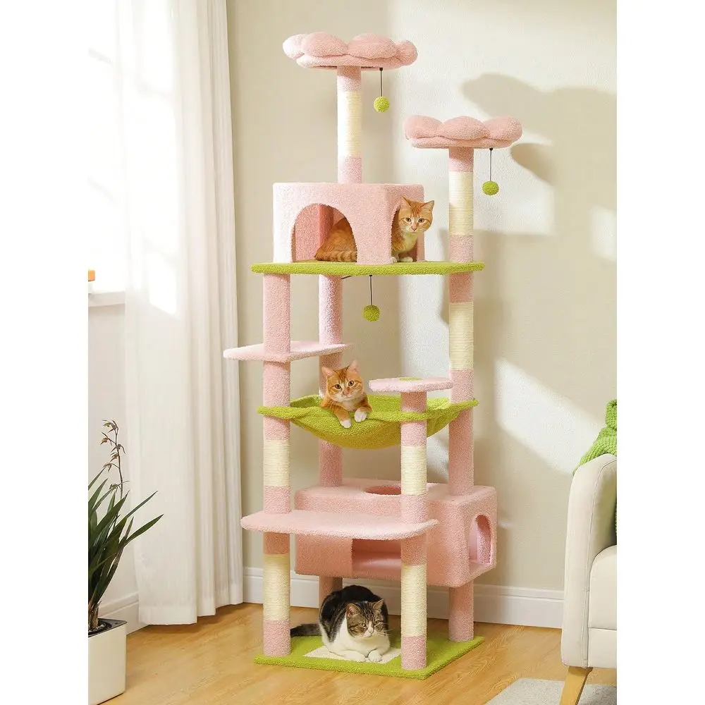 184 Cm Large Cat Tree, Cat Tower For Large Cats, Cat House With SisalWrapped ching Posts And Padding, 2 Padded Resting Are
184 Cm Large Cat Tree, Cat Tower For Large Cats, Cat House With SisalWrapped ching Posts And Padding, 2 Padded Resting Are