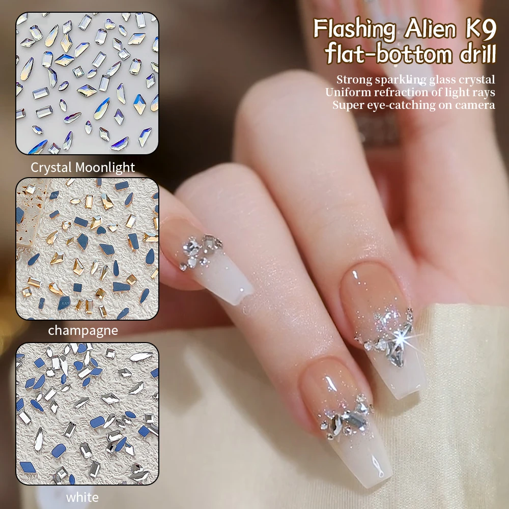 KANIU Multi-Shape Nail Art Stick-On Rhinestones Nail Art Accessories Irregular Flatback Nail Art Supplies For Nail Art Accents
KANIU Multi-Shape Nail Art Stick-On Rhinestones Nail Art Accessories Irregular Flatback Nail Art Supplies For Nail Art Accents
