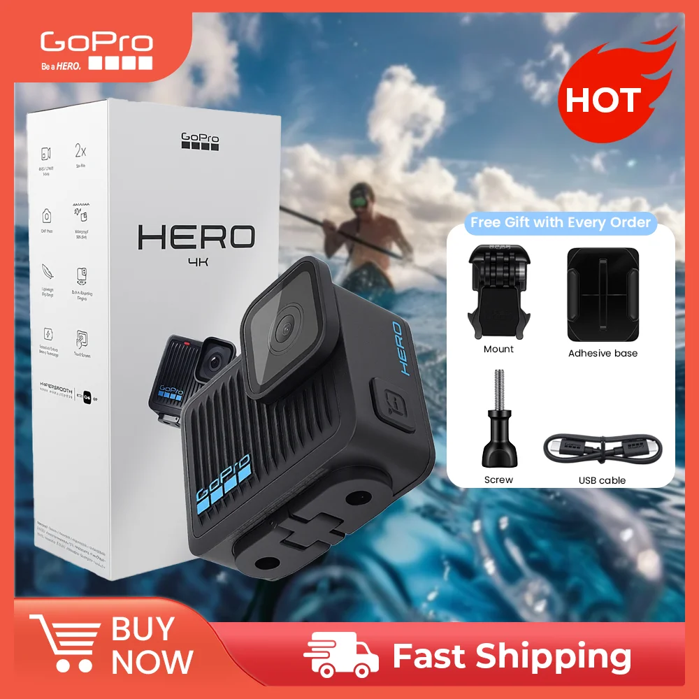 Экшн-камера GoPro HERO 4K: компактная, запись видео 4K 30 HD, миниатюрный видеорегистратор, спортивная камера GoPro
Экшн-камера GoPro HERO 4K: компактная, запись видео 4K 30 HD, миниатюрный видеорегистратор, спортивная камера GoPro