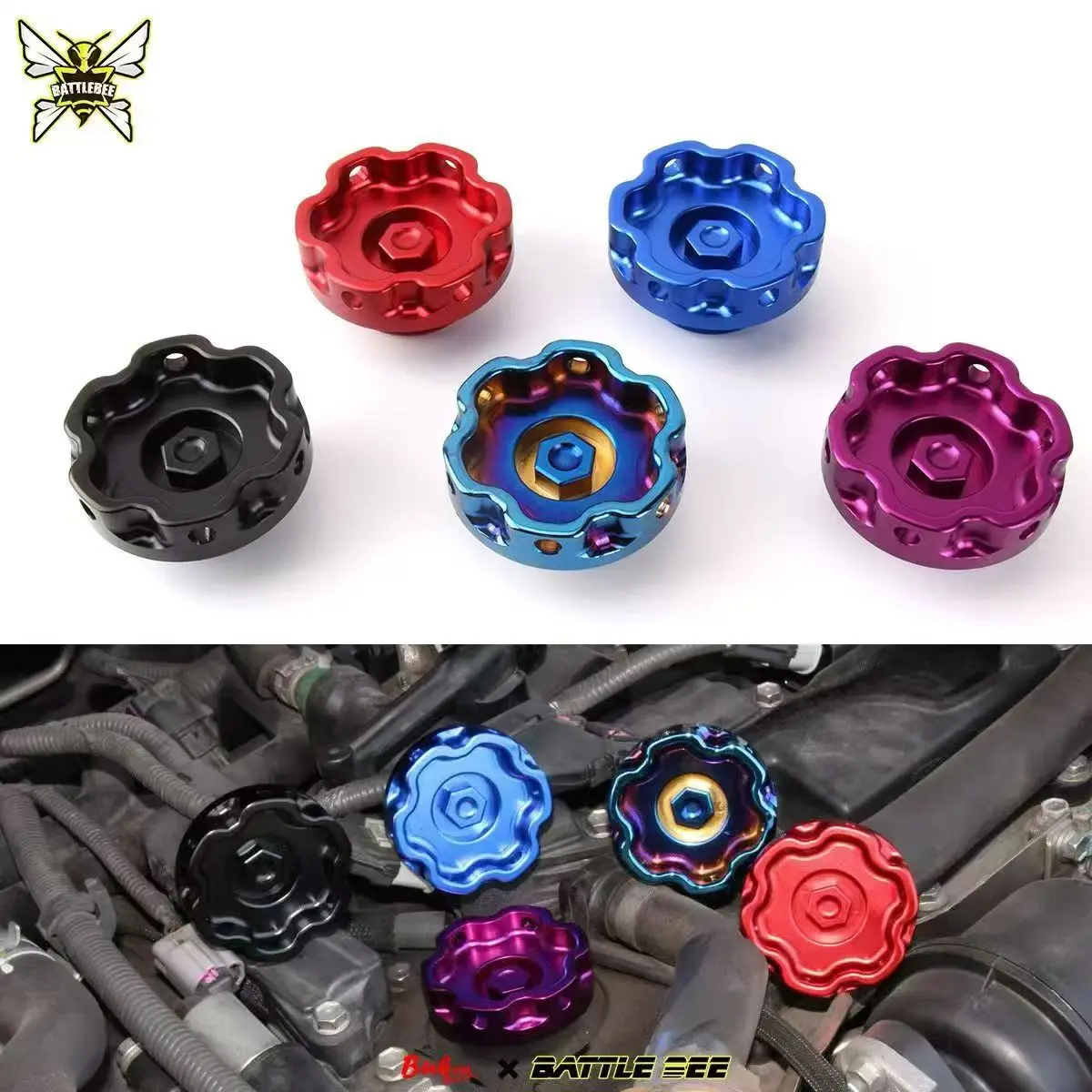 Colored Titanium Oil Cap for Car Modification, Suitable for Honda, Toyota, Subaru, and All Models
Colored Titanium Oil Cap for Car Modification, Suitable for Honda, Toyota, Subaru, and All Models