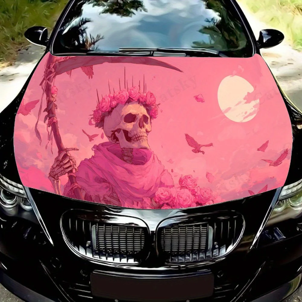 Pink toned Skeleton Death Reaper Car Engine Hood Sticker, Auto Art Decal, Car Exterior Personalized Decoration, Gift for Car Lov
Pink toned Skeleton Death Reaper Car Engine Hood Sticker, Auto Art Decal, Car Exterior Personalized Decoration, Gift for Car Lov