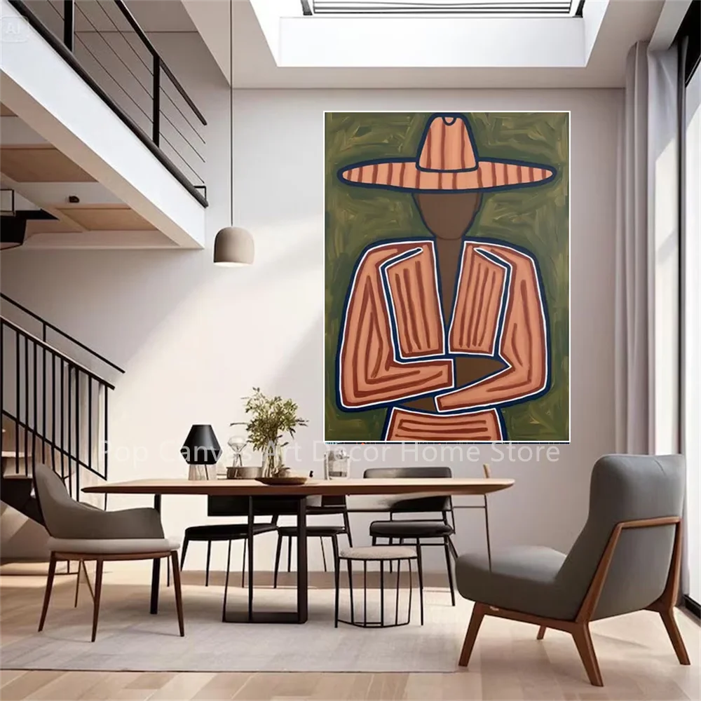 Hand-Painted Abstract Black Man Portrait Oil Painting Mid-Century Modern Green Brown Canvas Wall Art Home Decor
Hand-Painted Abstract Black Man Portrait Oil Painting Mid-Century Modern Green Brown Canvas Wall Art Home Decor