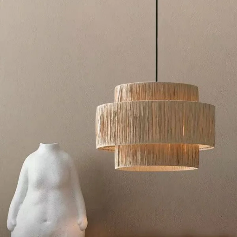 Modern Retro Hand Woven Hemp Rope Chandelier For Bedroom Living Room Hotel Dining Room Creative Homestay Lighting Fixtures
Modern Retro Hand Woven Hemp Rope Chandelier For Bedroom Living Room Hotel Dining Room Creative Homestay Lighting Fixtures