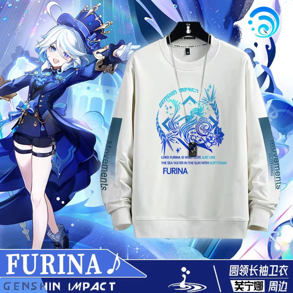 2024 Summer New Simple Fashion Anime Genshin Impact Furina Focalors Round Neck Short Sleeve T-Shirt Casual Daily Tops
2024 Summer New Simple Fashion Anime Genshin Impact Furina Focalors Round Neck Short Sleeve T-Shirt Casual Daily Tops