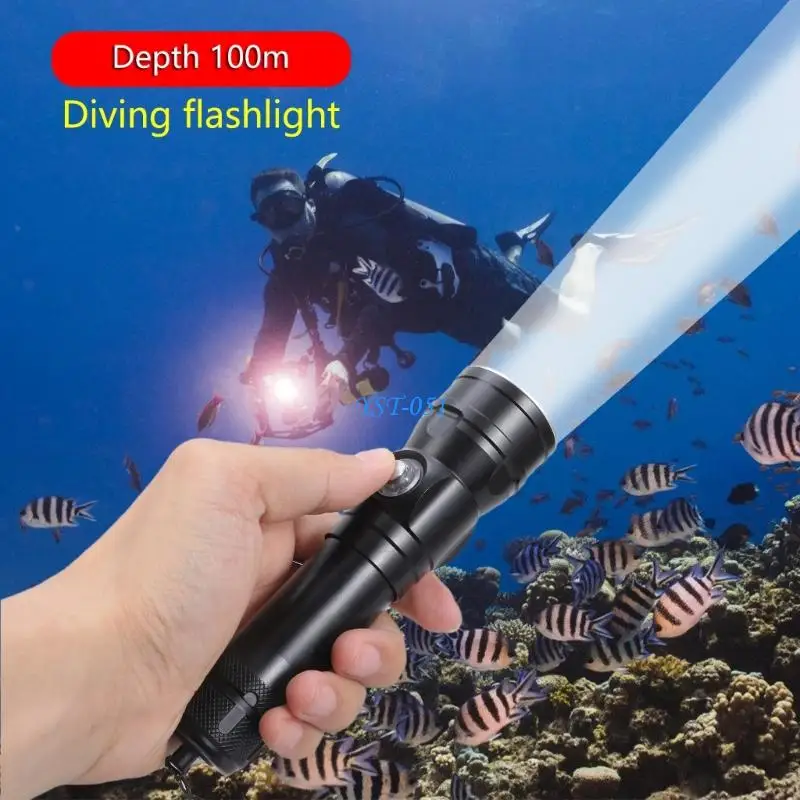 E15A Professional Diving Flashlight SST70 LED Underwater Flashlight with 1500LM
E15A Professional Diving Flashlight SST70 LED Underwater Flashlight with 1500LM