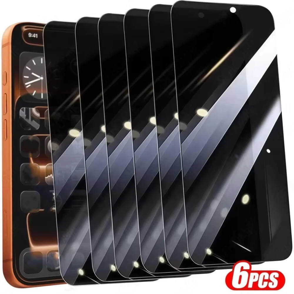 6Pcs Privacy Screen Protector For iPhone 17/16/16e/15/14/13/13 Pro/12/11/17Pro Max/17 Air/16 Pro Max/15 Pro Max Anti Spy Glass
6Pcs Privacy Screen Protector For iPhone 17/16/16e/15/14/13/13 Pro/12/11/17Pro Max/17 Air/16 Pro Max/15 Pro Max Anti Spy Glass