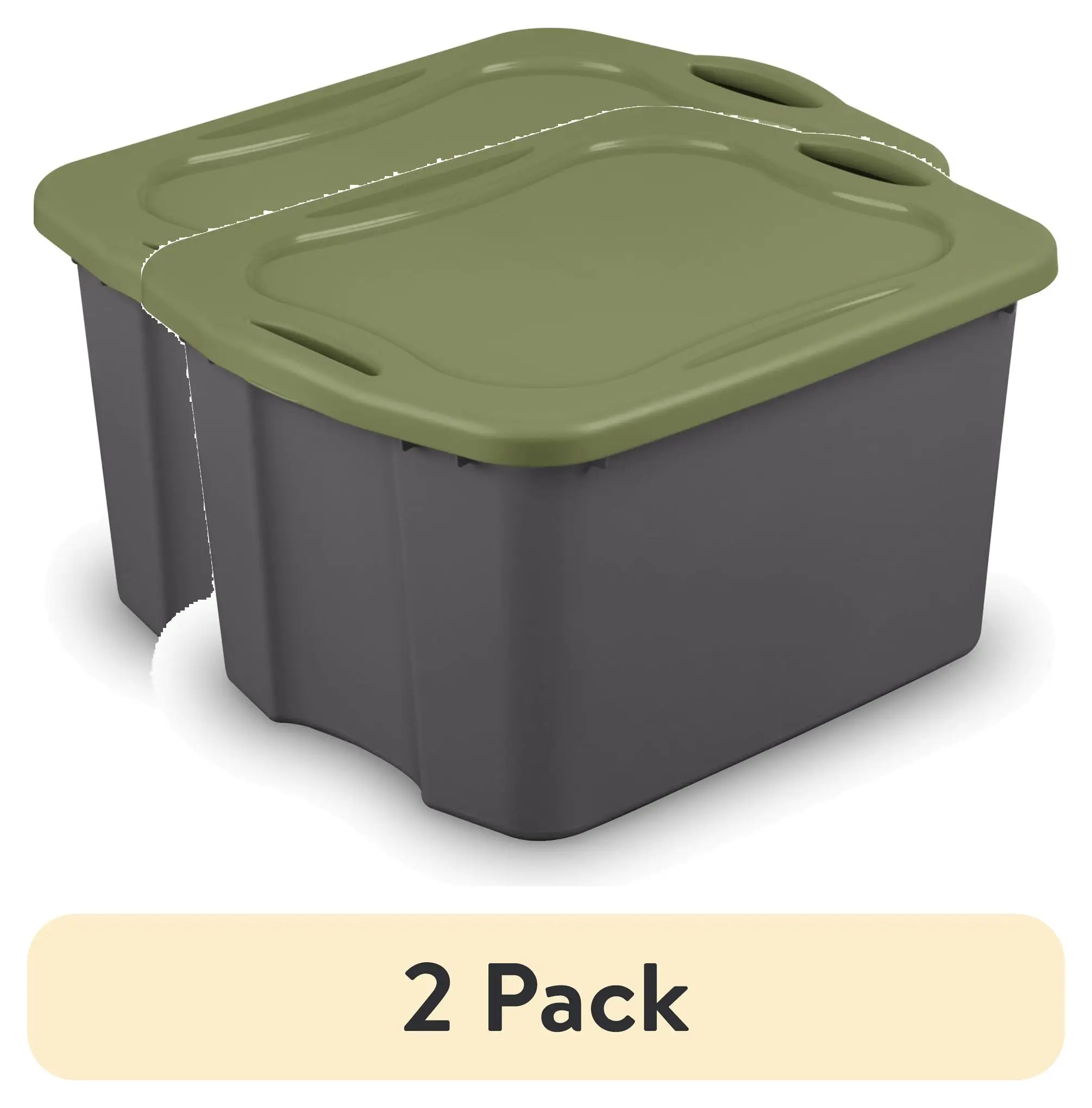 (2 pack) EZ Carry 17.5 Gallon Large Storage Bin, Clear Plastic Storage Container with Full-Grip Handles, Gray
(2 pack) EZ Carry 17.5 Gallon Large Storage Bin, Clear Plastic Storage Container with Full-Grip Handles, Gray