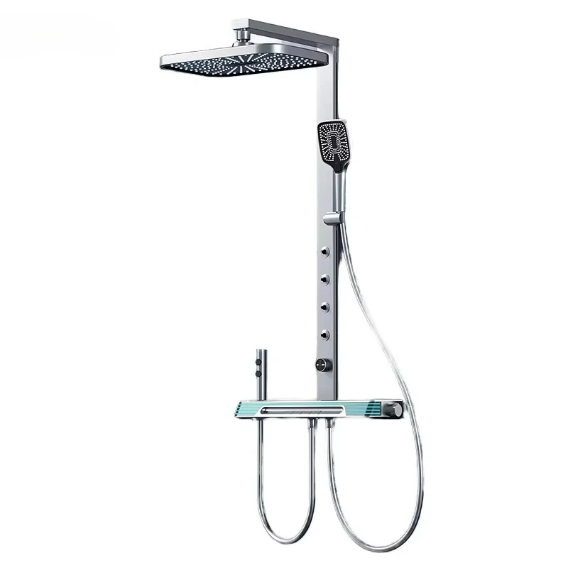 Single Brushed Brass Bath Shower Faucet Hot Cold Water Waterfall Rain Hand Shower Head Mixer Kit Soft Massage Jet
Single Brushed Brass Bath Shower Faucet Hot Cold Water Waterfall Rain Hand Shower Head Mixer Kit Soft Massage Jet