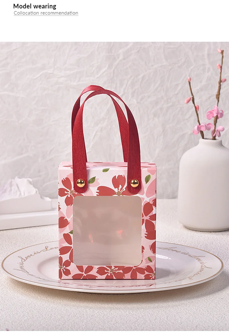 10*8.5*5cm Pink Cherry Blossom Hand Candy Paper Boxes With Window Cookie Bags Wedding Birthday Gifts Packaging Supplies 100pcs
10*8.5*5cm Pink Cherry Blossom Hand Candy Paper Boxes With Window Cookie Bags Wedding Birthday Gifts Packaging Supplies 100pcs