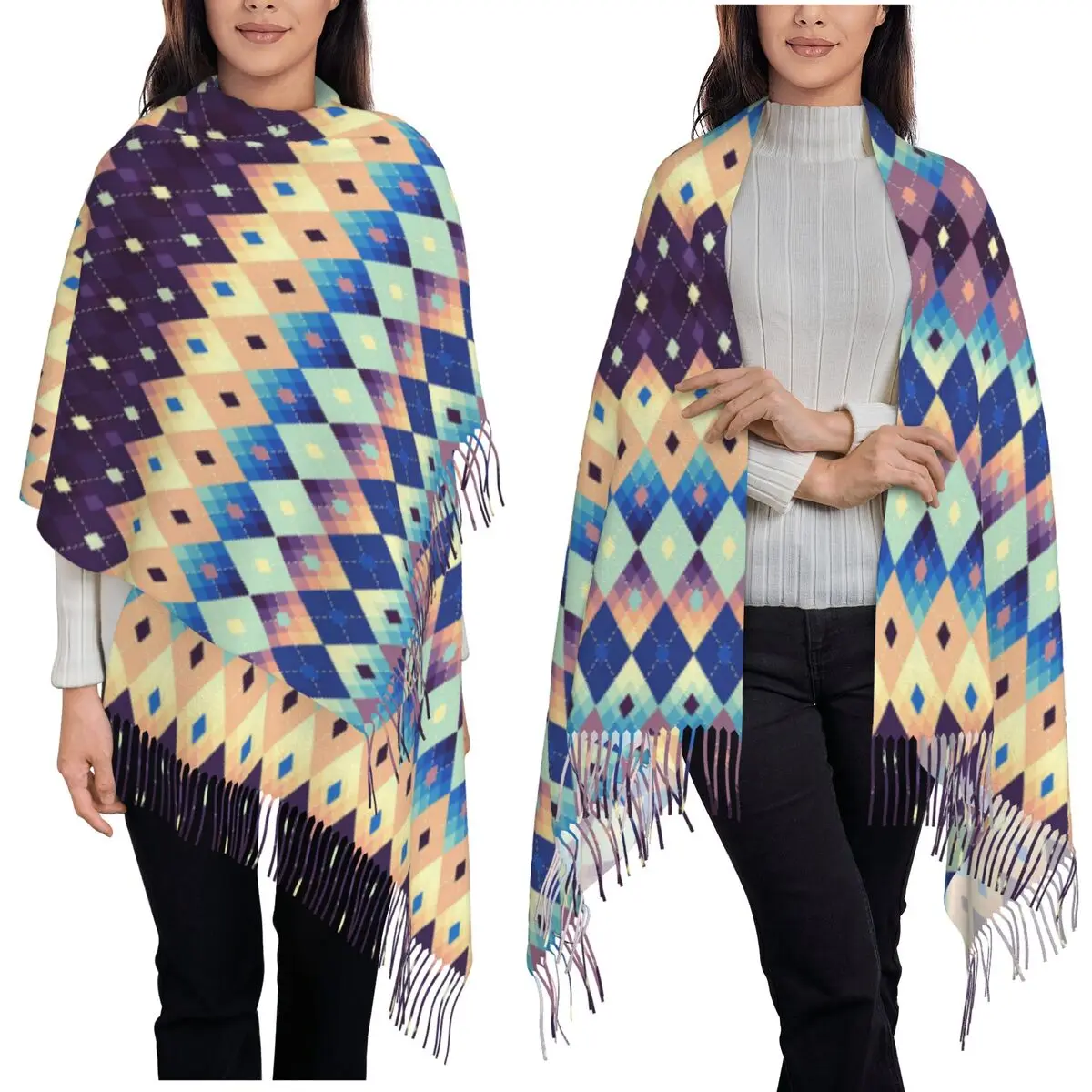 Xmas Christmas Argyle Seamless Pattern Scarf Tassel Scarves Women Soft Warm Shawls and Wraps Large Fall Winter Shawl Wrap
Xmas Christmas Argyle Seamless Pattern Scarf Tassel Scarves Women Soft Warm Shawls and Wraps Large Fall Winter Shawl Wrap