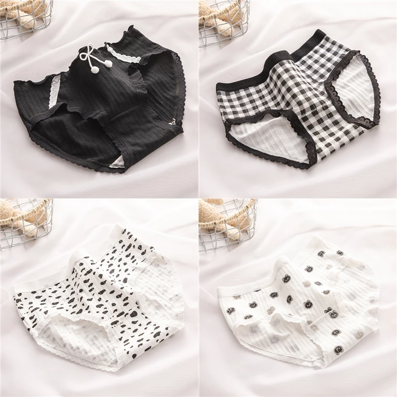 Cotton Panties Women Underwear Mid Waist Briefs Female Underpants Lingerie Black Bowknot Design Ladies Pantys M-XL
Cotton Panties Women Underwear Mid Waist Briefs Female Underpants Lingerie Black Bowknot Design Ladies Pantys M-XL