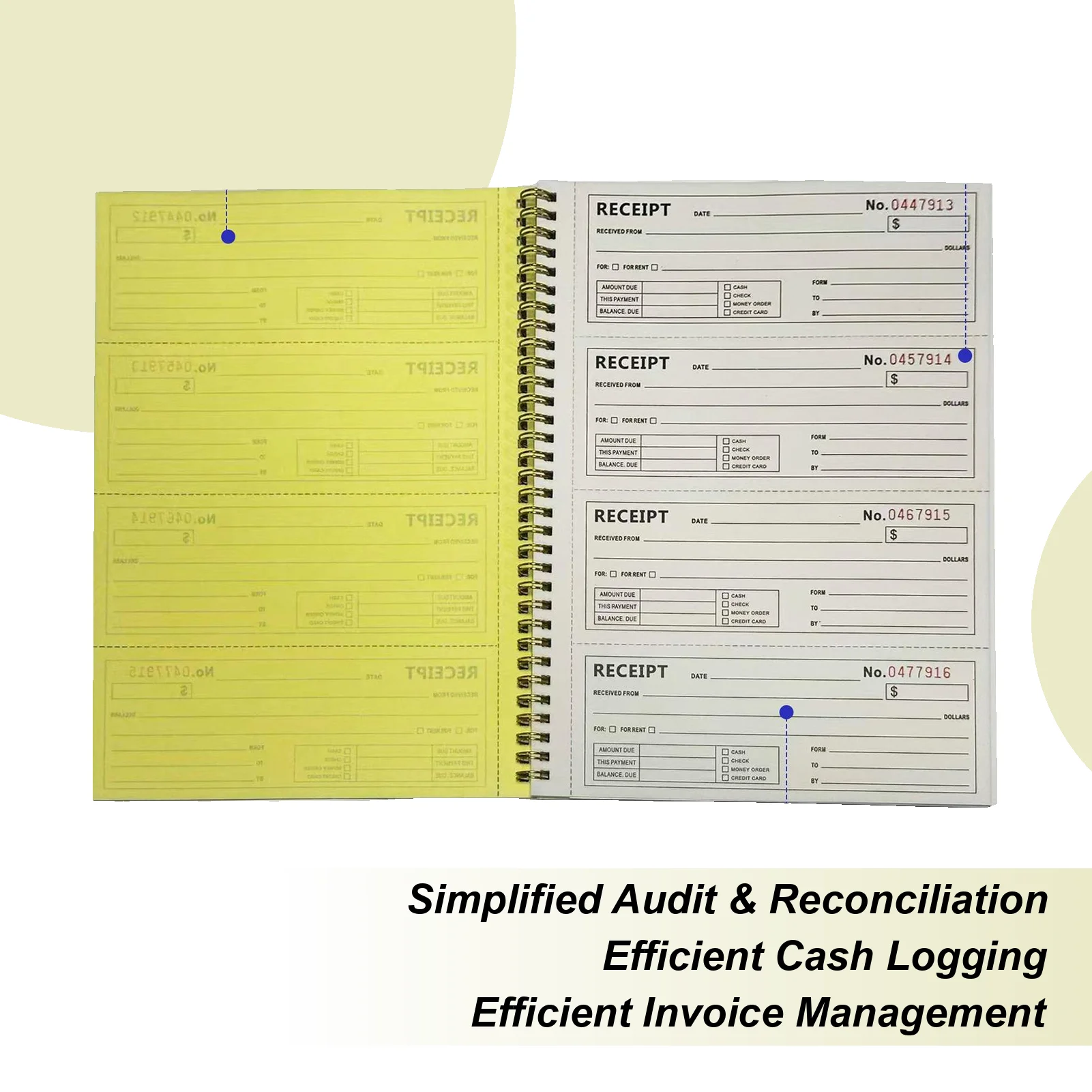 Чековая книга с арендами денег Дубликат беглеродистых спиральных чеков для оплаты 2-х частиц беглеродистой для записи бизнес-офиса
Чековая книга с арендами денег Дубликат беглеродистых спиральных чеков для оплаты 2-х частиц беглеродистой для записи бизнес-офиса