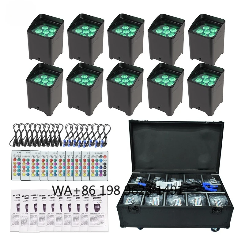 10PCS 6×18W RGBWAUV 6IN1 Wireless Battery Par Light Uplight with Charge Case for Wedding Party Stage Lighting
10PCS 6×18W RGBWAUV 6IN1 Wireless Battery Par Light Uplight with Charge Case for Wedding Party Stage Lighting
