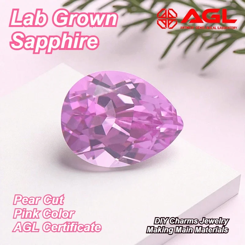 High Quality Lab Grown Sapphire Pear Cut Pink Color DIY Charms Jewelry Ring Making Main Materials Selectable Certificate
High Quality Lab Grown Sapphire Pear Cut Pink Color DIY Charms Jewelry Ring Making Main Materials Selectable Certificate