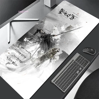 Large 900x400mm Chinese Martial Mouse Pad Waterproof Desktop Oil-proof Rubber Non-slip Gamer Deskmat Gaming Mousepad Big Carpet