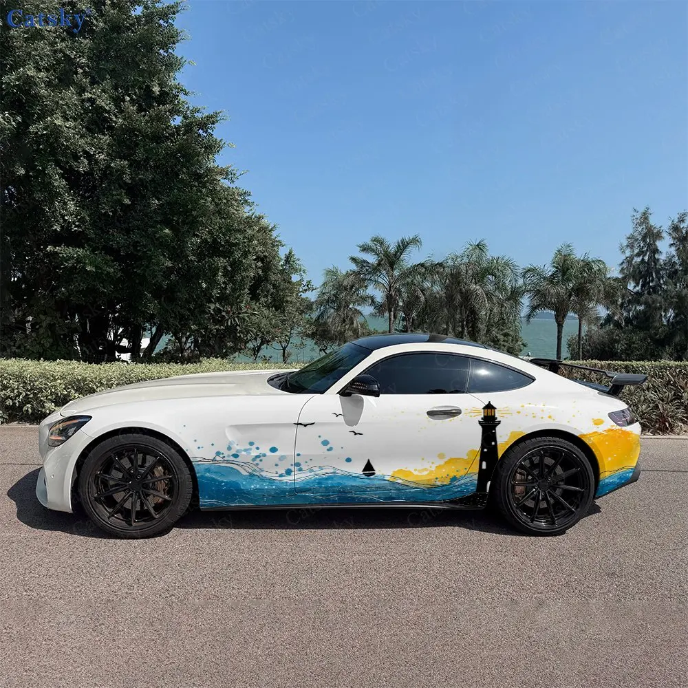 2pcs Nautical Style Lighthouse & Seagulls Car Side Wrap, Self-Adhesive PVC Waterproof & Scratch-Resistant Sticker, Car Accessory
2pcs Nautical Style Lighthouse & Seagulls Car Side Wrap, Self-Adhesive PVC Waterproof & Scratch-Resistant Sticker, Car Accessory