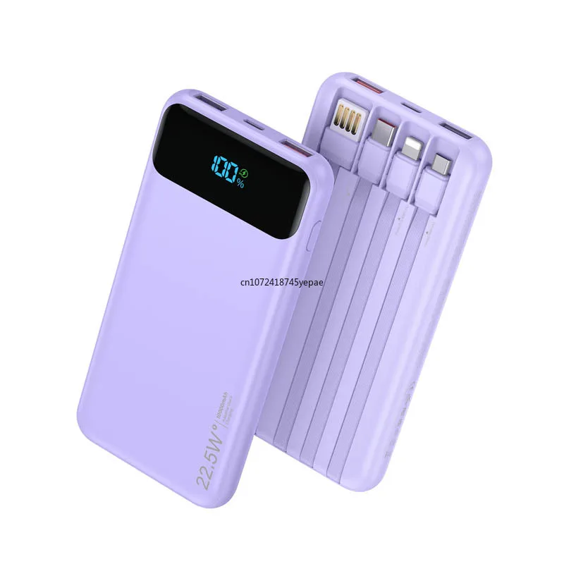 22.5W Fast Charging Power Bank 20000mAh with Built in Cables External Battery Portable Charger For iPhone Xiaomi Samsung Huawei
22.5W Fast Charging Power Bank 20000mAh with Built in Cables External Battery Portable Charger For iPhone Xiaomi Samsung Huawei