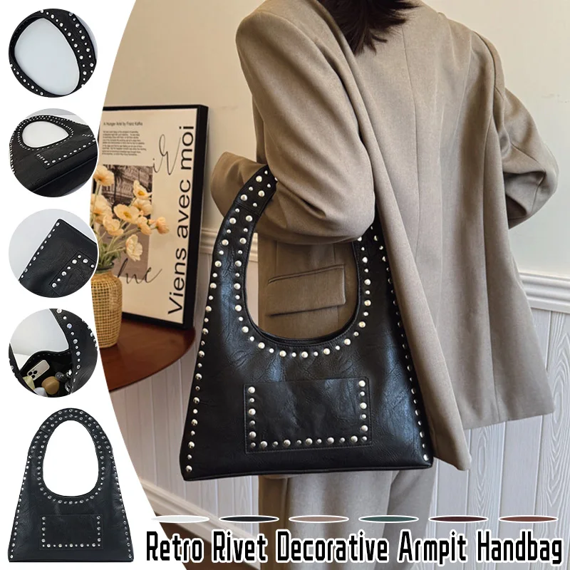 Retro Motorcycle Style Crossbody Bag for Women Vintage Waxed Oil Leather Shoulder Bag with Rivet Decor Boho Chic European Design
Retro Motorcycle Style Crossbody Bag for Women Vintage Waxed Oil Leather Shoulder Bag with Rivet Decor Boho Chic European Design