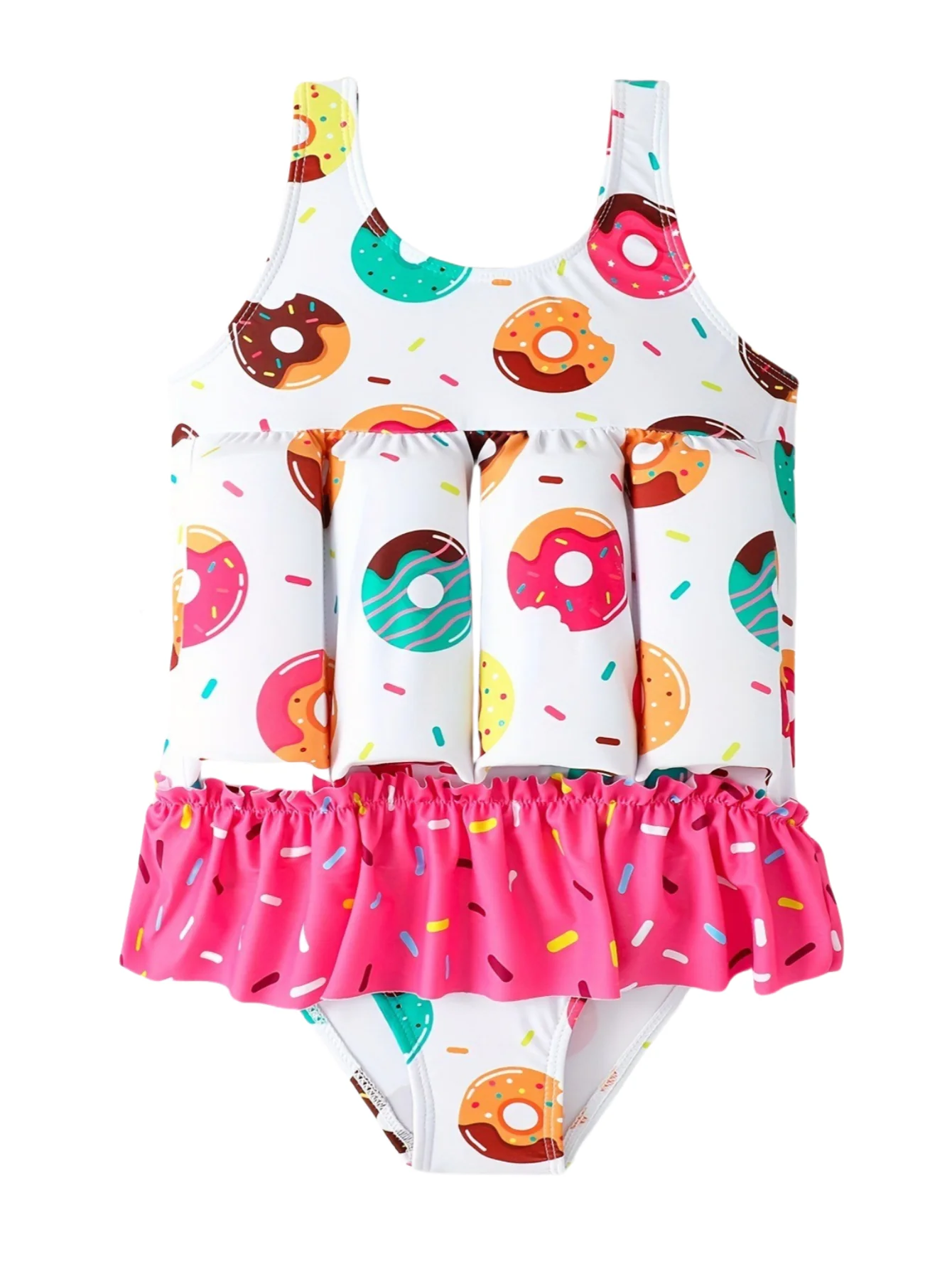 Girls Float Swimsuit with Cute Strawberry Print, Removable Adjustable Buoyancy, Ruffle Sleeve, Summer Beach Pool Training Aid
Girls Float Swimsuit with Cute Strawberry Print, Removable Adjustable Buoyancy, Ruffle Sleeve, Summer Beach Pool Training Aid