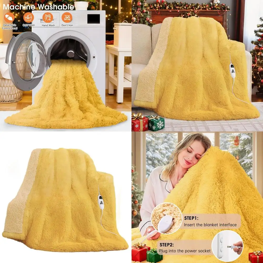 Электрический плед из искусственного меха шерпа, 10 режимов нагрева и 5 режимов таймера, быстрый нагрев, 50x60, бежевый
Электрический плед из искусственного меха шерпа, 10 режимов нагрева и 5 режимов таймера, быстрый нагрев, 50x60, бежевый