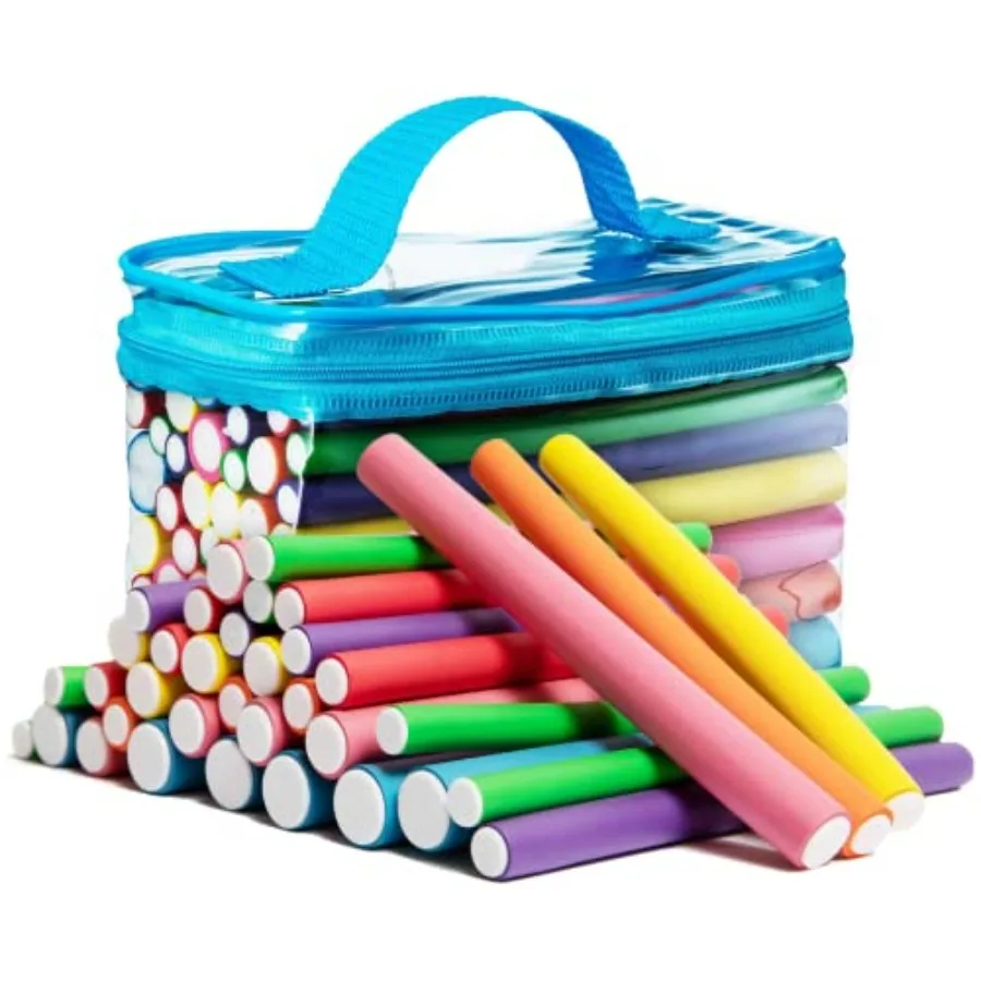 Salon Heatless Flexible Hair Rollers Curlers 42-pack 7 Soft Foam Flexi Twist Curling Rods for Short Long Hair
Salon Heatless Flexible Hair Rollers Curlers 42-pack 7 Soft Foam Flexi Twist Curling Rods for Short Long Hair