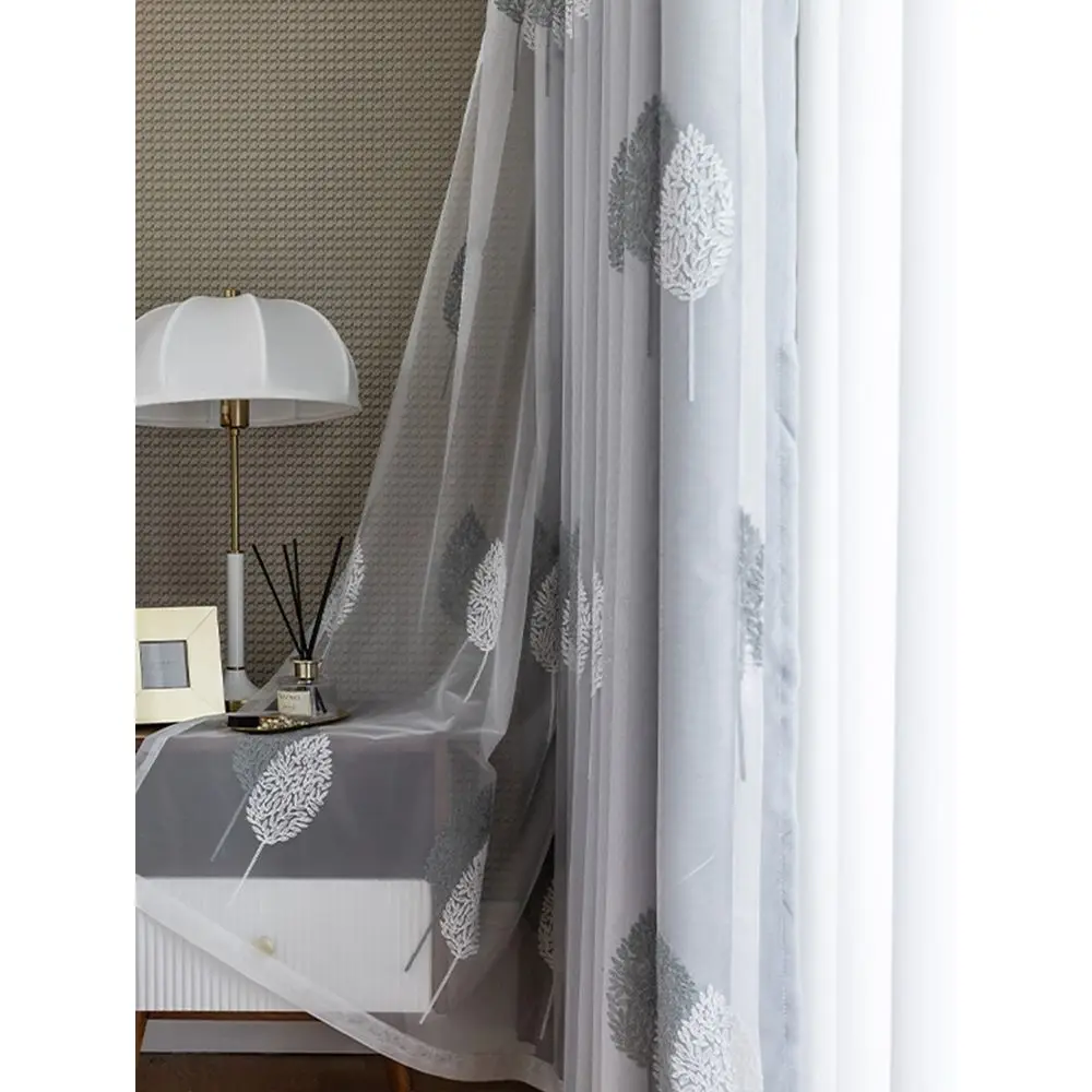 Single Panel Curtain, Nordic Leaf Embroidered Doublelayer Single Panel Blackout Curtain For Bedroom And Living Room
Single Panel Curtain, Nordic Leaf Embroidered Doublelayer Single Panel Blackout Curtain For Bedroom And Living Room
