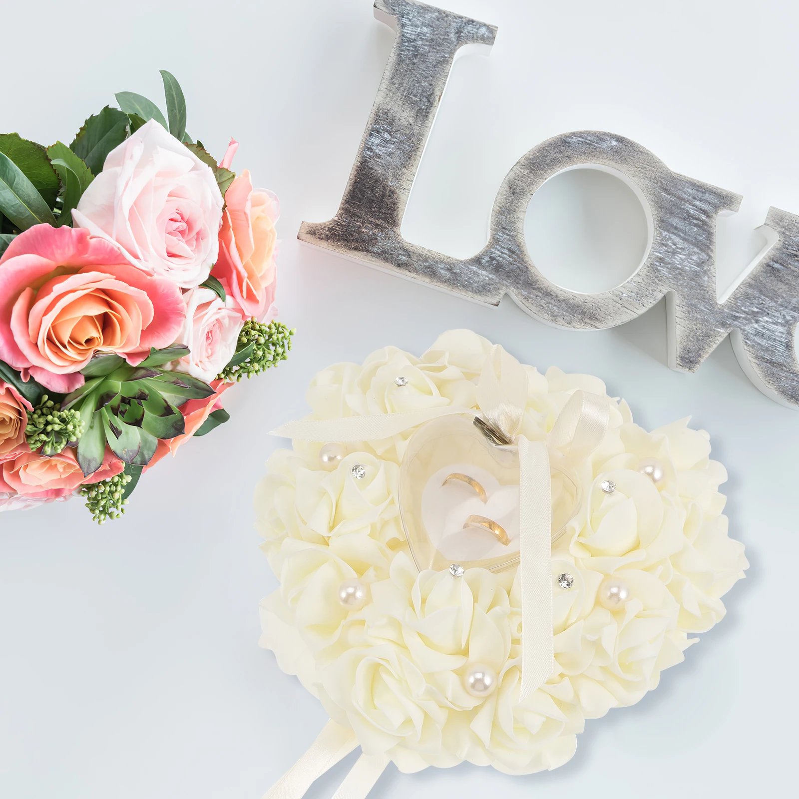 Elegant Heart Shaped Wedding Pillow Box Ring Bearer Cushion Holder For Engagement Proposal Anniversary Ring Cushion Case Wedding
Elegant Heart Shaped Wedding Pillow Box Ring Bearer Cushion Holder For Engagement Proposal Anniversary Ring Cushion Case Wedding