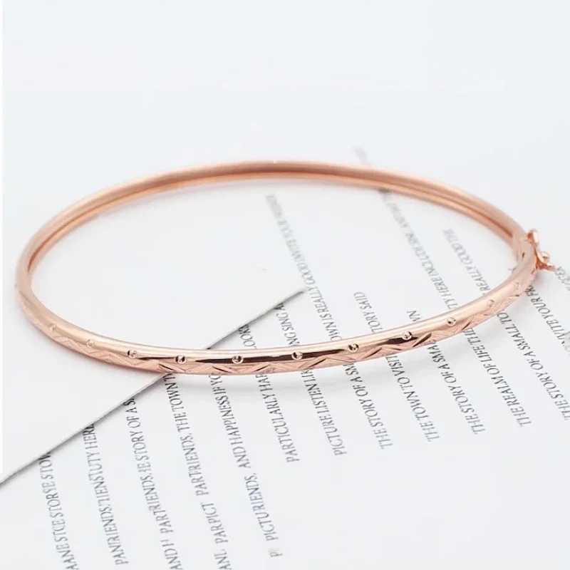 585 Purple Gold Plated 14K Rose Gold Light Luxury Small flower bracelet for women Fashion Simple charm bangles Fine Jewelry
585 Purple Gold Plated 14K Rose Gold Light Luxury Small flower bracelet for women Fashion Simple charm bangles Fine Jewelry