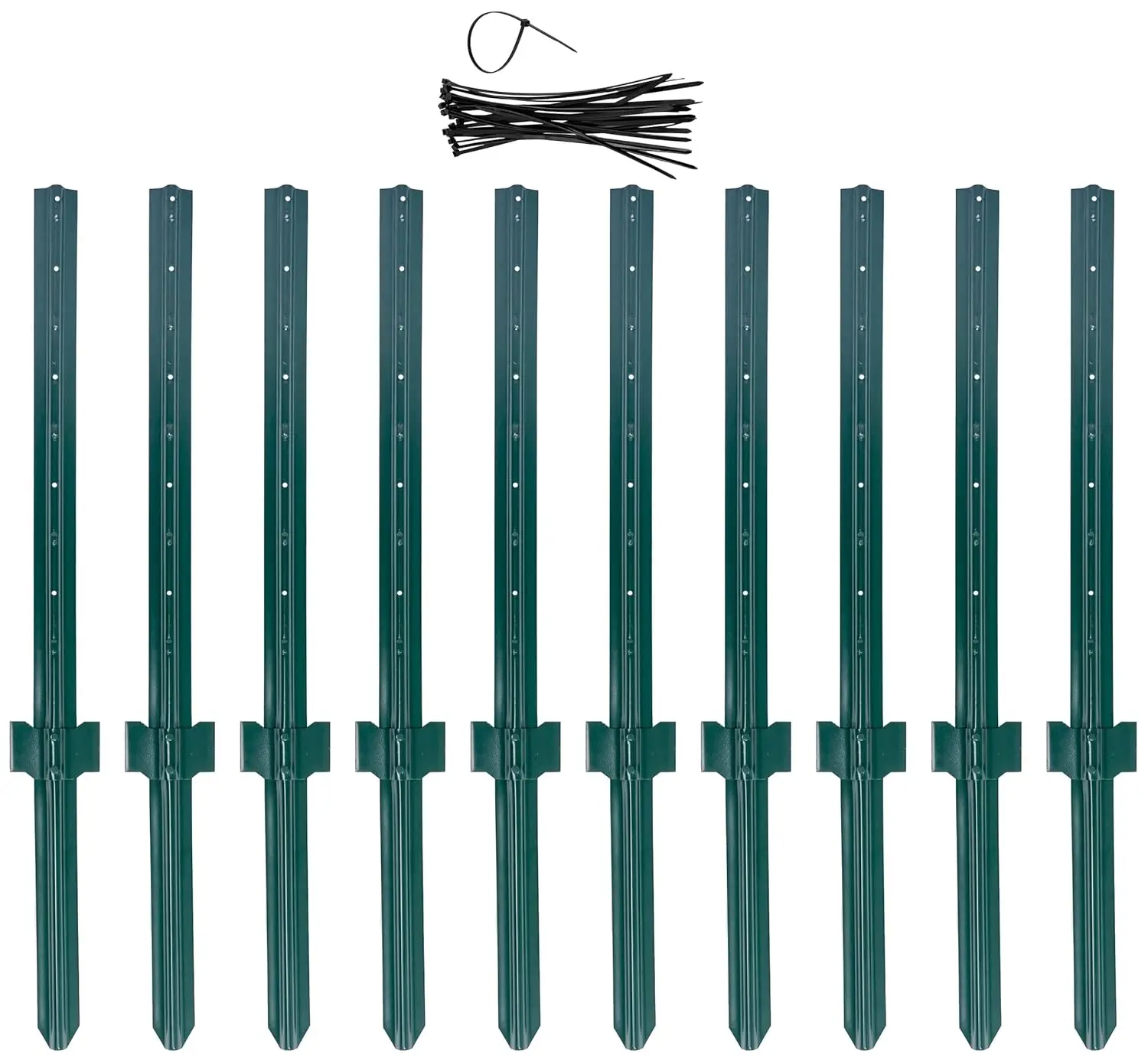 Metal Garden Fence Post with Zip Ties - 4 Feet Heavy Duty U Post for Outdoor Fencing, Set of 10
Metal Garden Fence Post with Zip Ties - 4 Feet Heavy Duty U Post for Outdoor Fencing, Set of 10