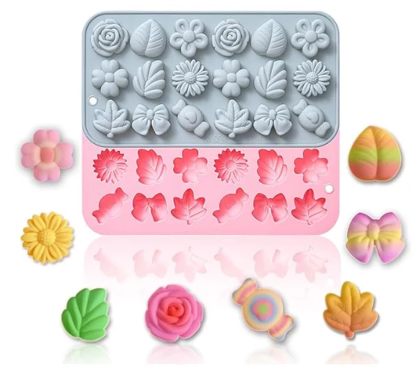 18-hole,12-hole mold, Small Flower Leaf Candy Bow and Other Modeling Silicone Mold Baking Cake Chocolate Mold Baking Accessories
18-hole,12-hole mold, Small Flower Leaf Candy Bow and Other Modeling Silicone Mold Baking Cake Chocolate Mold Baking Accessories