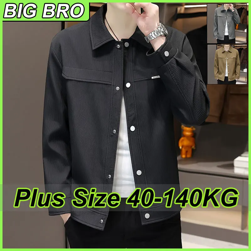 Spring Autumn Men's Jacket Plus Size 40-140KG Casual Retro Workwear Collar Coat Korean Style Trendy Slim Fit Coat Male Clothing
Spring Autumn Men's Jacket Plus Size 40-140KG Casual Retro Workwear Collar Coat Korean Style Trendy Slim Fit Coat Male Clothing
