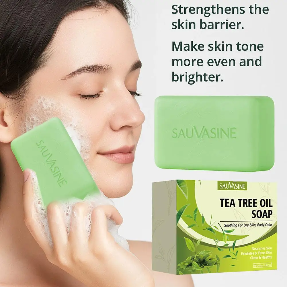 100g Purifying Body Soap Bar With Tea Tree Oil,Deep Cleansing,Hydrating,Soothing For Dry Skin,Tea Tree Soap For Men & Women
100g Purifying Body Soap Bar With Tea Tree Oil,Deep Cleansing,Hydrating,Soothing For Dry Skin,Tea Tree Soap For Men & Women