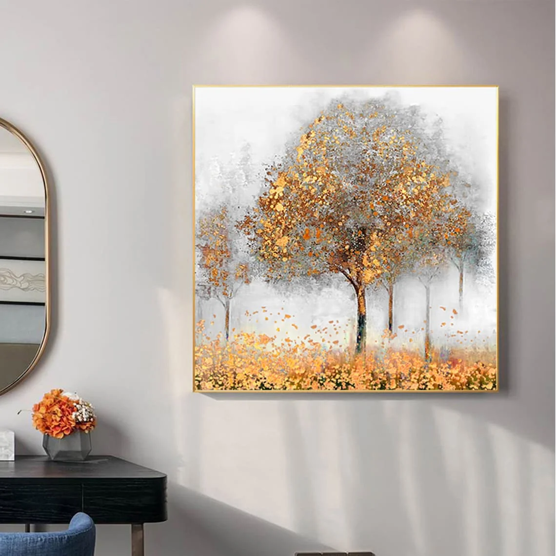 Abstract Tree Handmade Oil Painting on Canvas Large Wall Art Gold Foil Painting Wall Decor Picture Modern Living Room Home Decor
Abstract Tree Handmade Oil Painting on Canvas Large Wall Art Gold Foil Painting Wall Decor Picture Modern Living Room Home Decor