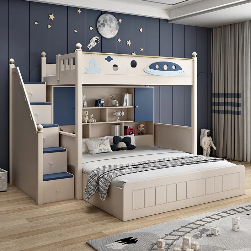 High-end staggered bed double-layer solid wood small space multifunctional slide bed children's bed
High-end staggered bed double-layer solid wood small space multifunctional slide bed children's bed