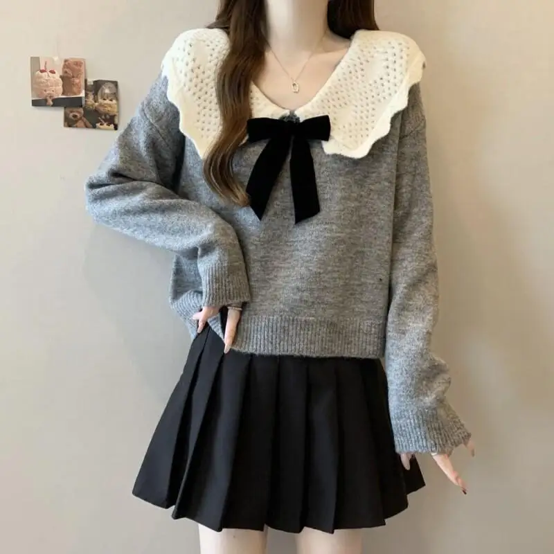 Свитер женский вязаный, больших размеров, осенне-зимний, новая модная универсальная элегантная модель с длинным рукавом, свободный, стройнящий
Свитер женский вязаный, больших размеров, осенне-зимний, новая модная универсальная элегантная модель с длинным рукавом, свободный, стройнящий