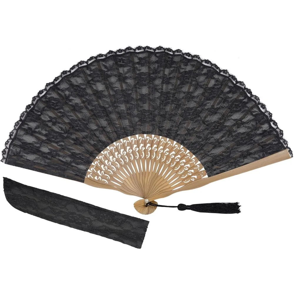 Lace Handheld Chinese Folding Fan Bamboo Silk for Women Wedding Dancing Party Manual
Lace Handheld Chinese Folding Fan Bamboo Silk for Women Wedding Dancing Party Manual