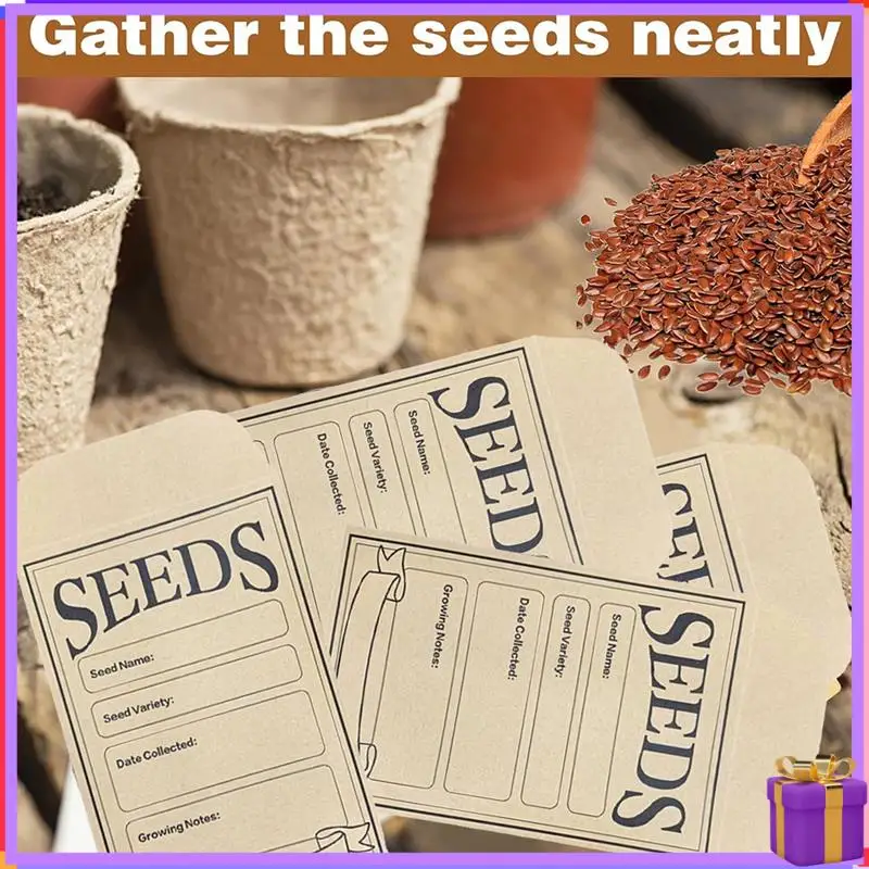 100Pcs Seed Envelopes 3.1X4.7 Inch, Seed Envelopes Brown Paper Seed Packets Envelopes For Storage Vegetable Durable Easy To Use
100Pcs Seed Envelopes 3.1X4.7 Inch, Seed Envelopes Brown Paper Seed Packets Envelopes For Storage Vegetable Durable Easy To Use