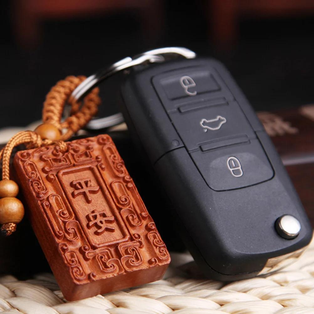 4Pcs Safeness Fortune Wood Keychain Car Hanging Decorative Pendant Stylish Key Ring Ornament Eco Friendly Car Key Holder
4Pcs Safeness Fortune Wood Keychain Car Hanging Decorative Pendant Stylish Key Ring Ornament Eco Friendly Car Key Holder