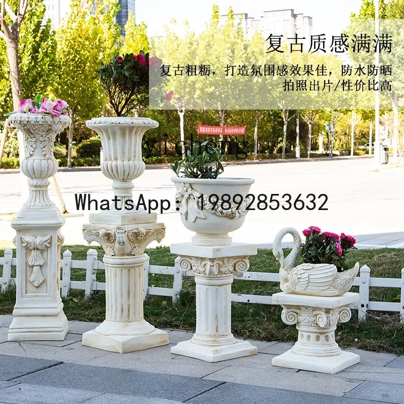 J5 European Retro Landscape Large Flower Pot Antique Roman Column Doorway Floor Decoration Outdoor Display
J5 European Retro Landscape Large Flower Pot Antique Roman Column Doorway Floor Decoration Outdoor Display
