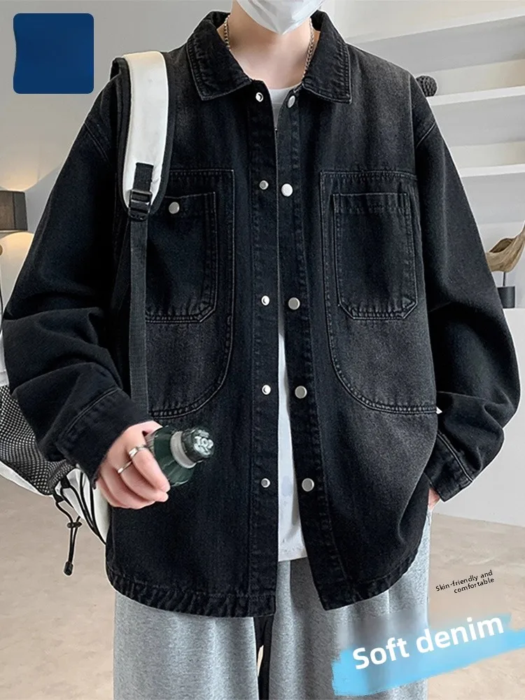 Waed Denim Jaet Men's Spring Autumn Loose Collar American Retro Sle Long Sve Casual Outerwear Faionable Youth
Waed Denim Jaet Men's Spring Autumn Loose Collar American Retro Sle Long Sve Casual Outerwear Faionable Youth