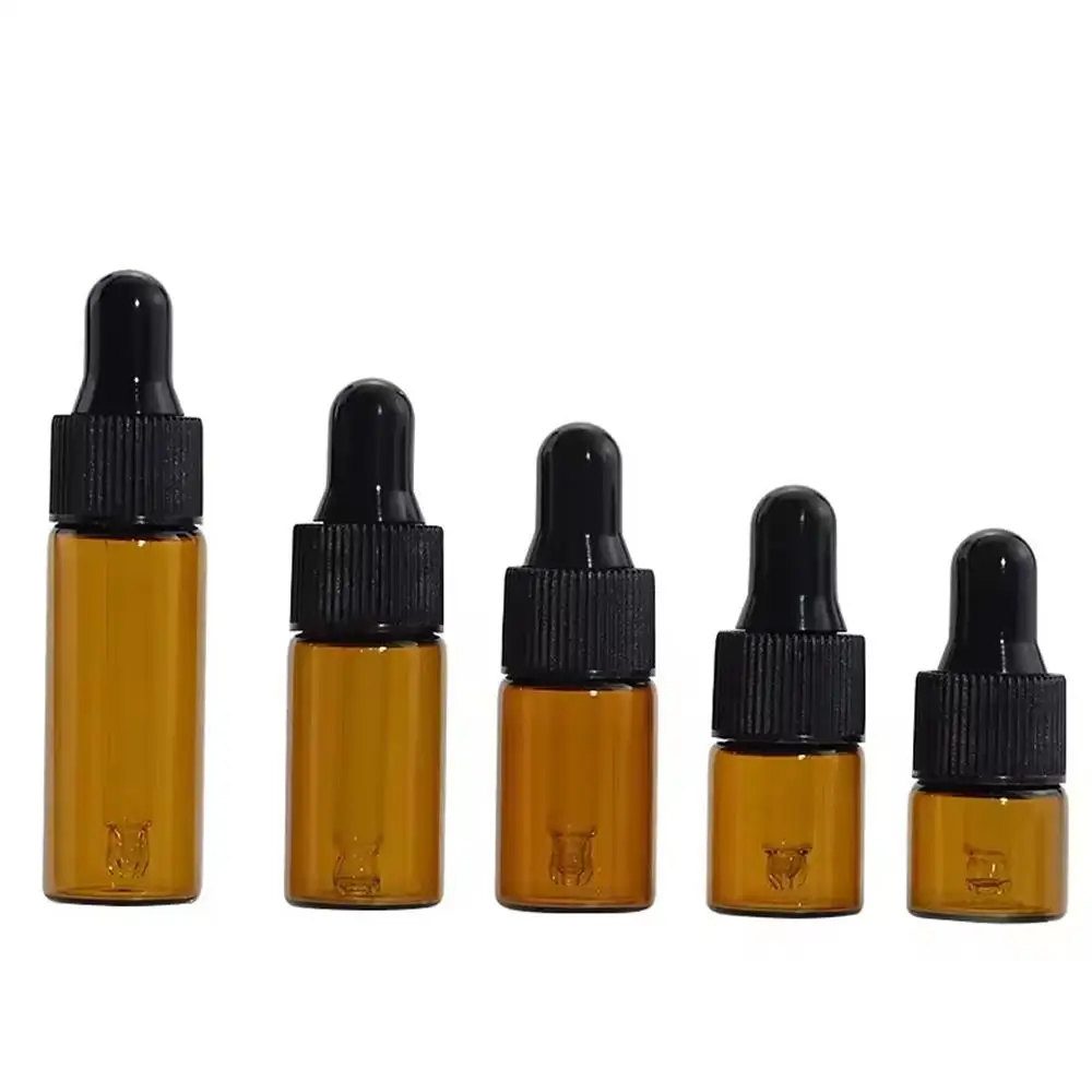1/2/3/4/5ml Amber Glass Mini Dropper Bottle Empty Essential Oil Dropping Sample Refillable Travel Tiny Amber Perfume Jars
1/2/3/4/5ml Amber Glass Mini Dropper Bottle Empty Essential Oil Dropping Sample Refillable Travel Tiny Amber Perfume Jars