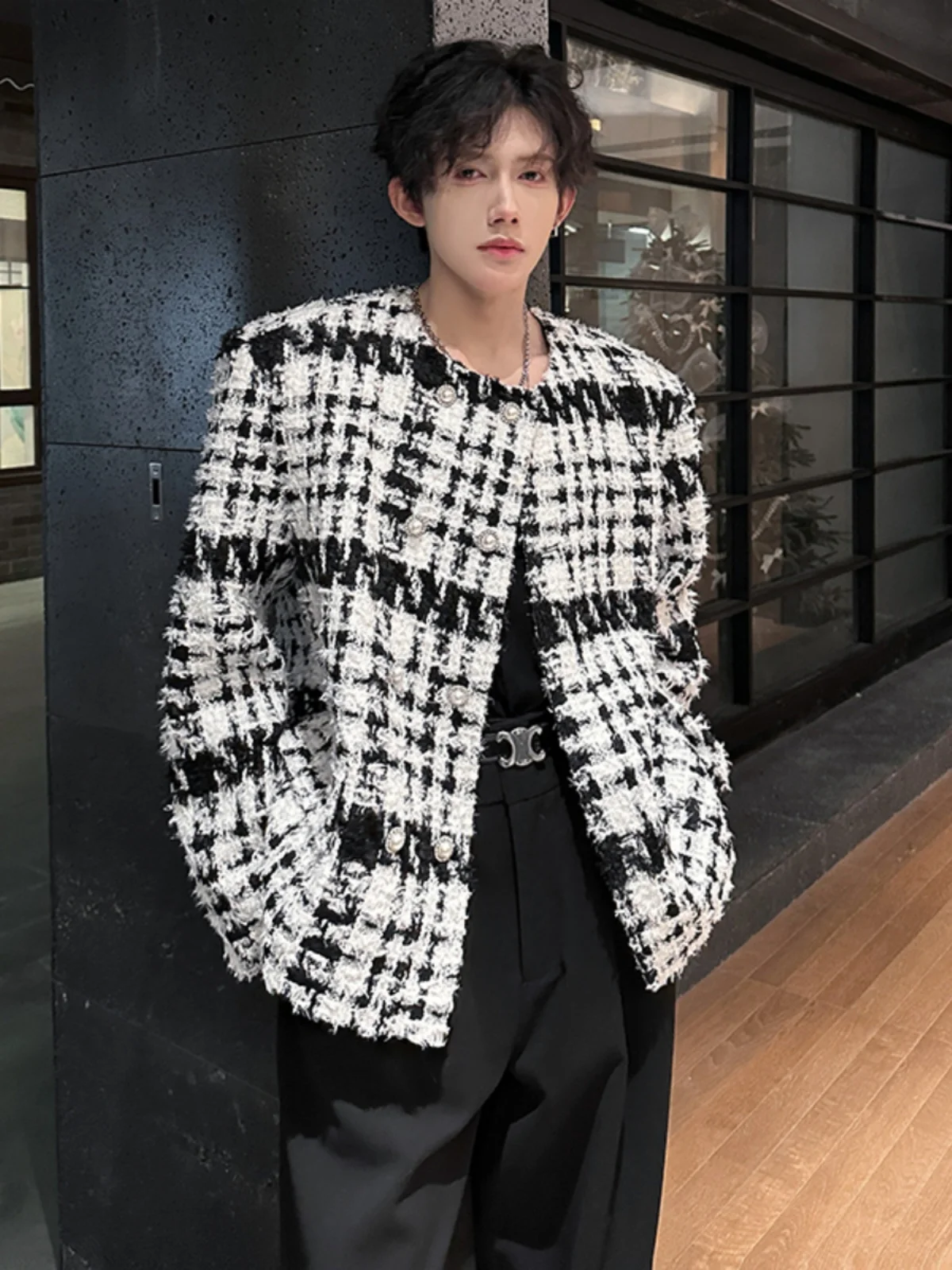 Мужское пальто свободного кроя с двойным рядом пуговиц, трикотажное, повседневное, универсальное, с подплечниками, из полиэфирного волокна
Мужское пальто свободного кроя с двойным рядом пуговиц, трикотажное, повседневное, универсальное, с подплечниками, из полиэфирного волокна